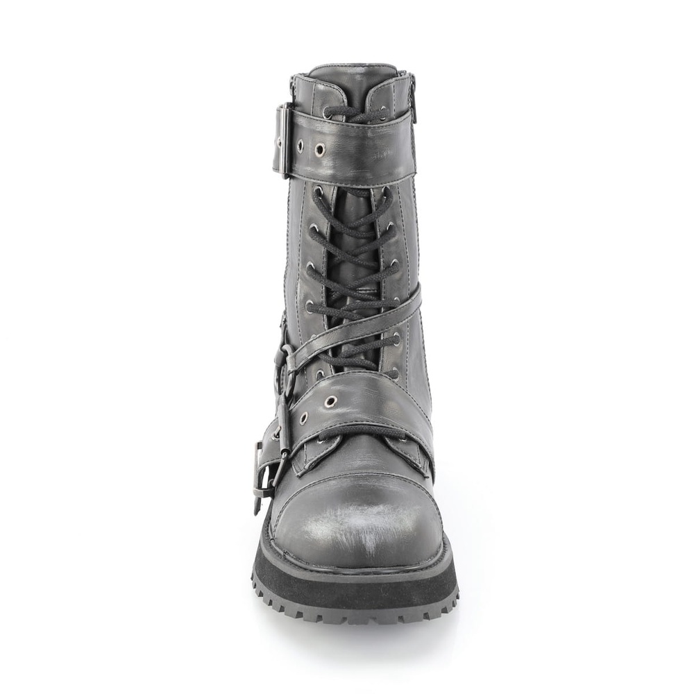 DemoniaCult - VALOR220 Platform Boots - Grey